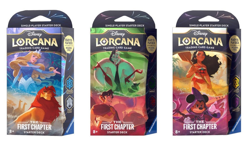 Disney Lorcana - The First Chapter Starter Decks (Set of 3)