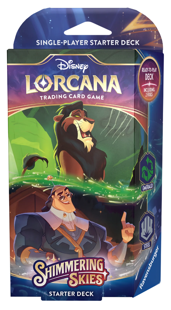 Disney Lorcana - Shimmering Skies (Emerald/Steel) Starter Deck