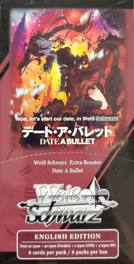 date a bullet booster box Weiss Schwarz: Date A Bullet Extra Booster Box, English Edition, 6 Packs Per Box for sale online